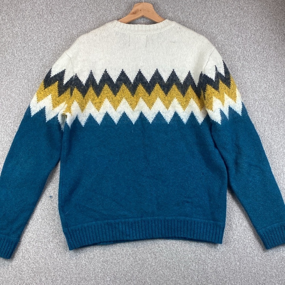 American Eagle wool blend fair isle sweater M Apres ski Nordic preppy classic - Picture 6 of 8